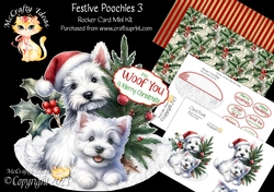 Festive Poochies 3 Rocker Card