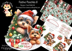 Festive Poochies 8 Rocker Card