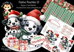 Festive Poochies 10 Rocker Card