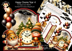 Happy Gnome Year 4 XL Shaped Card Kit