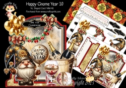 Happy Gnome Year 10 XL Shaped Card Kit
