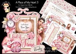 A Piece of My Heart 5 XL Shaped Card Kit