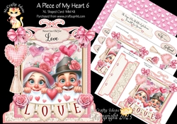A Piece of My Heart 6 XL Shaped Card Kit