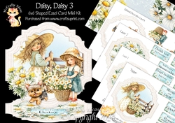 Daisy, Daisy 3 Shaped Easel Card