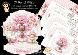 24 Karrot Kids 3 Shaped Easel Card