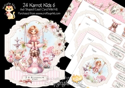 24 Karrot Kids 6 Shaped Easel Card