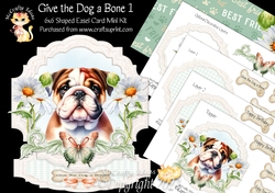Give the Dog a Bone 1 Shaped Easel Card