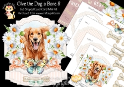 Give the Dog a Bone 8 Shaped Easel Card