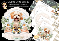Give the Dog a Bone 10 Shaped Easel Card