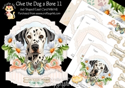 Give the Dog a Bone 11 Shaped Easel Card