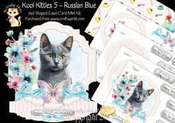 Kool Kitties 5 Shaped Easel Card