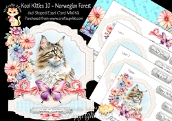 Kool Kitties 10 Shaped Easel Card