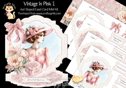 Vintage in Pink 1 Shaped Easel
