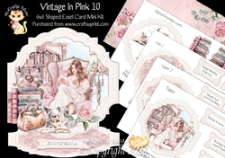 Vintage in Pink 10 Shaped Easel