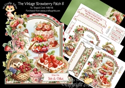 The Vintage Strawberry Patch 8 XL Shaped Card Kit