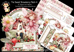 The Sweet Strawberry Patch 4 XL Shaped Card Kit