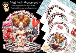 Meet Me in Wonderland 4 Shaped Easel