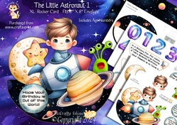 The Little Astronaut 1 XL Rocker Card