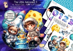The Little Astronaut 5 XL Rocker Card