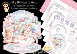 Fairy Birthday to You 3 Shaped Easel
