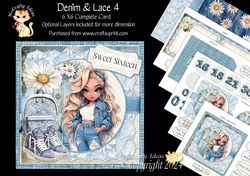 Denim & Lace 4 6x6 Simply Cards