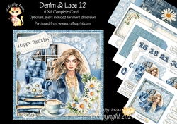Denim & Lace 12 6x6 Simply Cards 
