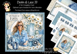 Denim & Lace 20 6x6 Simply Cards