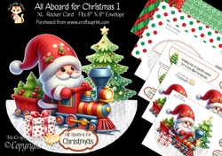 All Aboard for Christmas 1 XL Rocker Card