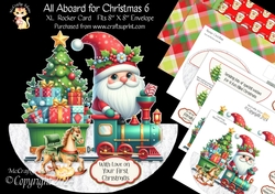 All Aboard for Christmas 6 XL Rocker Card