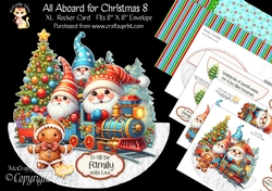 All Aboard for Christmas 8 XL Rocker Card