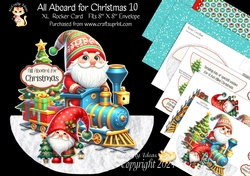 All Aboard for Christmas 10 XL Rocker Card