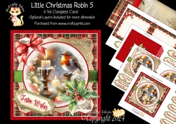 Little Christmas Robin 5 6x6 Simply Cards 