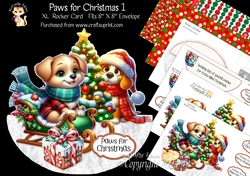 Paws for Christmas 1 XL Rocker Card