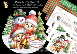 Paws for Christmas 3 XL Rocker Card