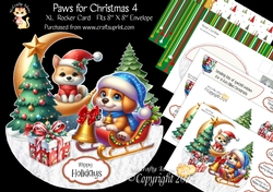 Paws for Christmas 4 XL Rocker Card