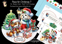 Paws for Christmas 7 XL Rocker Card 