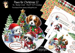 Paws for Christmas 12 XL Rocker Card