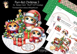 Purr-fect Christmas 3 XL Rocker Card 