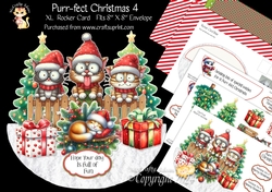 Purr-fect Christmas 4 XL Rocker Card
