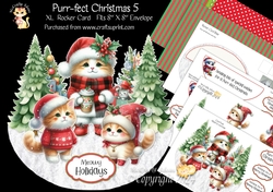 Purr-fect Christmas 5 XL Rocker Card