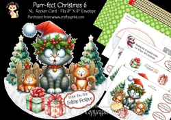 Purr-fect Christmas 6 XL Rocker Card