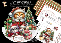 Purr-fect Christmas 8 XL Rocker Card