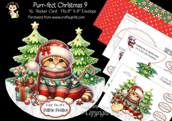 Purr-fect Christmas 9 XL Rocker Card 