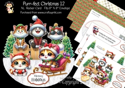 Purr-fect Christmas 12 XL Rocker Card