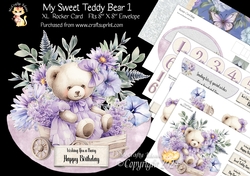 My Sweet Teddy Bear 1 XL Rocker Card 