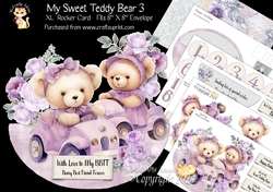 My Sweet Teddy Bear 3 XL Rocker Card