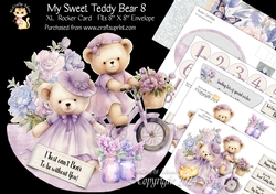 My Sweet Teddy Bear 8  XL Rocker Card 