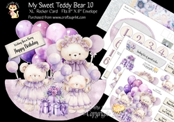 My Sweet Teddy Bear 10 XL Rocker Card