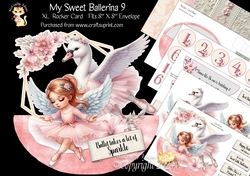 My Sweet Ballerina 9 XL Rocker Card 