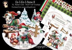 Ee-I-Ee-I-Snow 8 XL Rocker Card